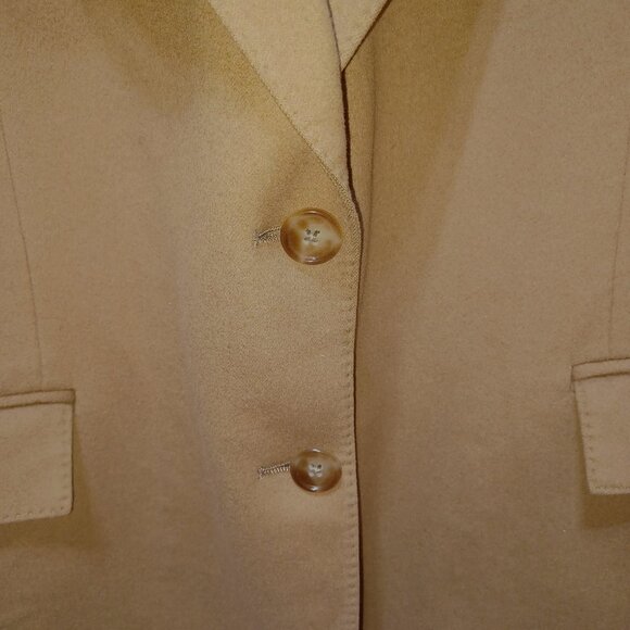 Pietrafesa Borgosesia Cashmere Blazer Womens 14 Camel/Tan Old Money Capsule - Picture 5 of 9
